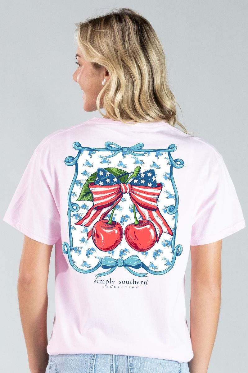 Simply Southern USA Cherry Peony T-Shirt