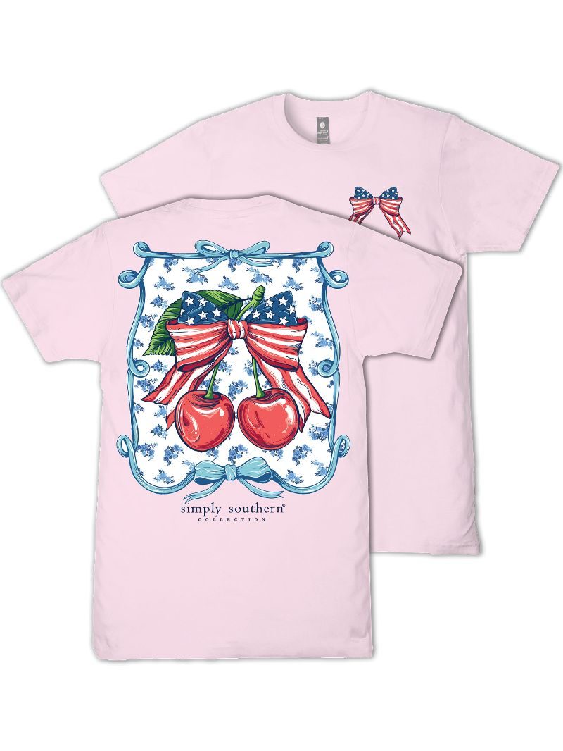 Simply Southern USA Cherry Peony T-Shirt