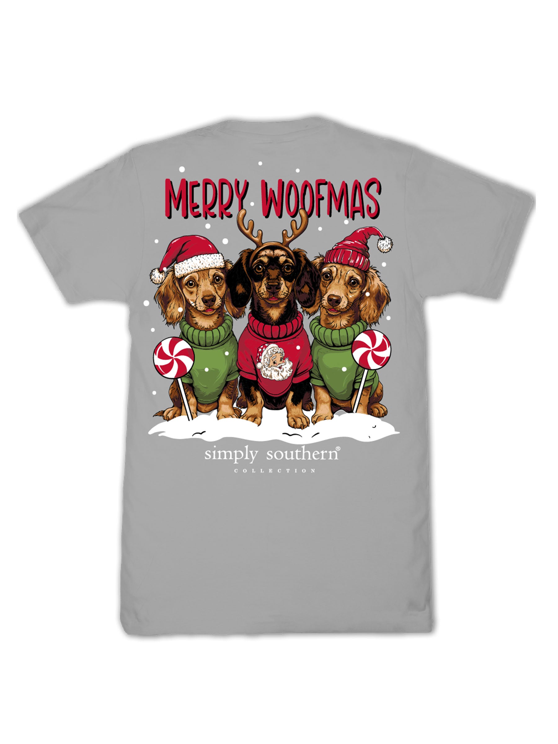 Simply Southern Merry Woofmas Holiday Lunar T-Shirt
