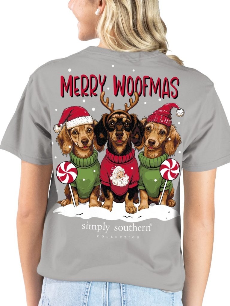 Simply Southern Merry Woofmas Holiday Lunar T-Shirt