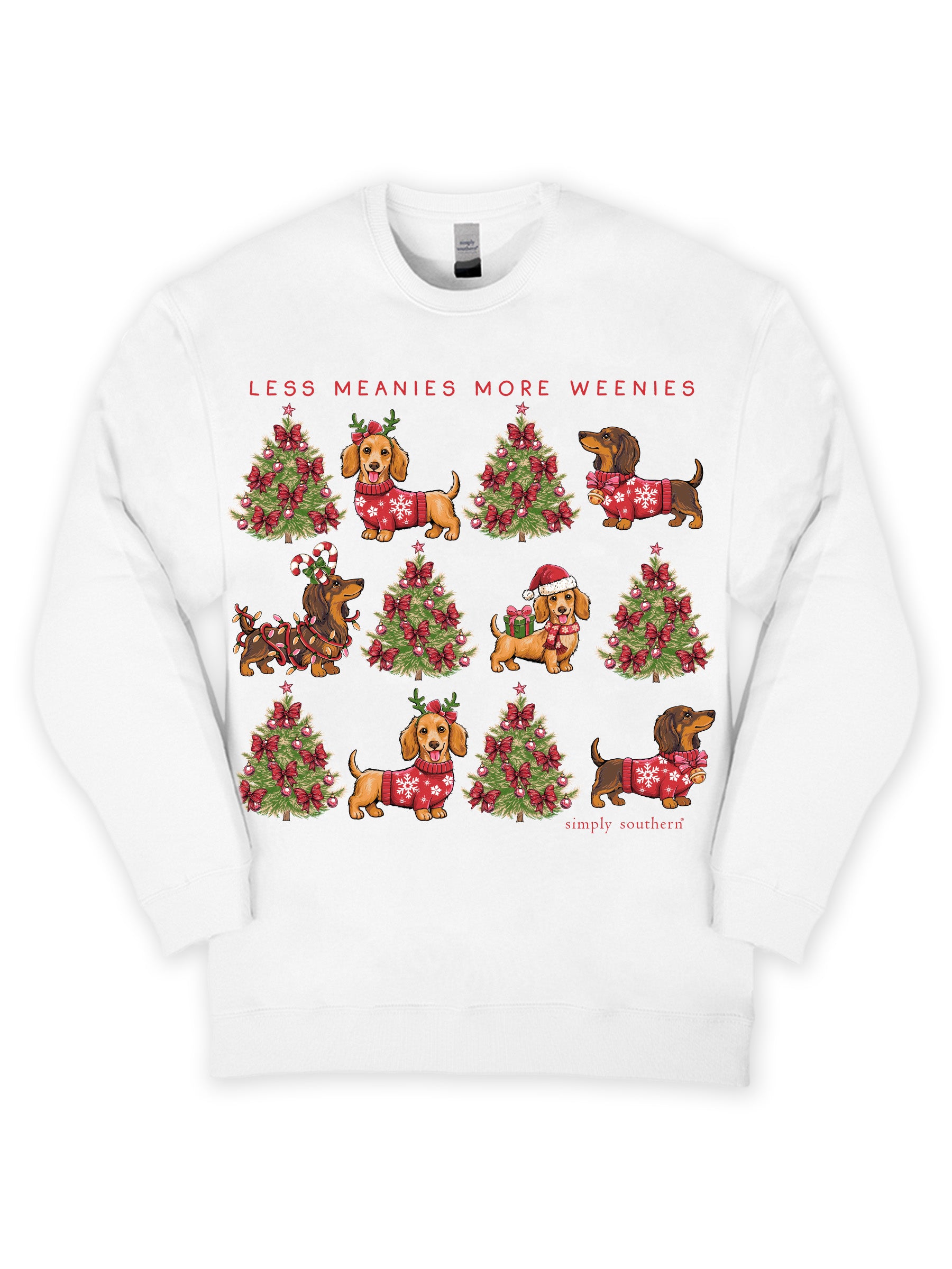 Simply Southern More Weenies Dog Holiday Long Sleeve Crew Sweatshirt