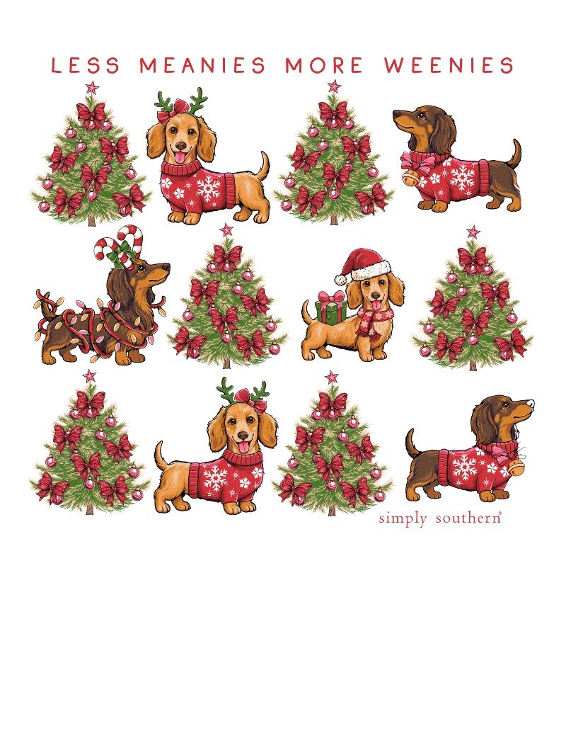Simply Southern More Weenies Dog Holiday Long Sleeve Crew Sweatshirt