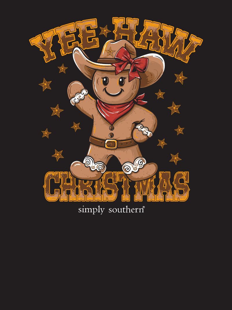 Simply Southern Western Gingerbread Holiday Long Sleeve Crew Sweatshirt