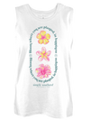 Simply Southern Bloom Flowers White Tank Top