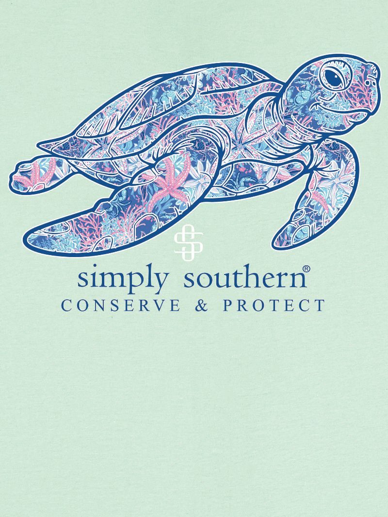 Simply Southern Turtle Tracker Reef Mint T-Shirt