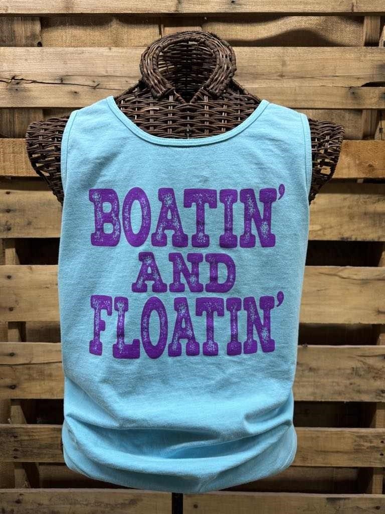 Southern Chics Boatin And Floatin Comfort Colors Tank Top