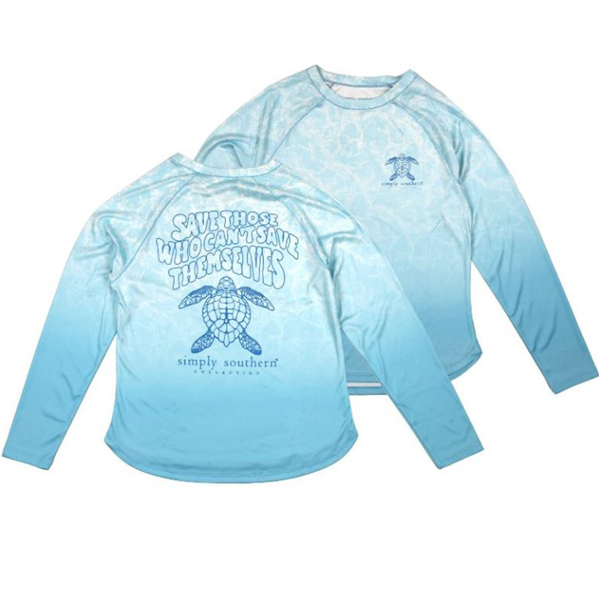 Simply Southern Save Turtles Beach Rash Guard Long Sleeve T-Shirt
