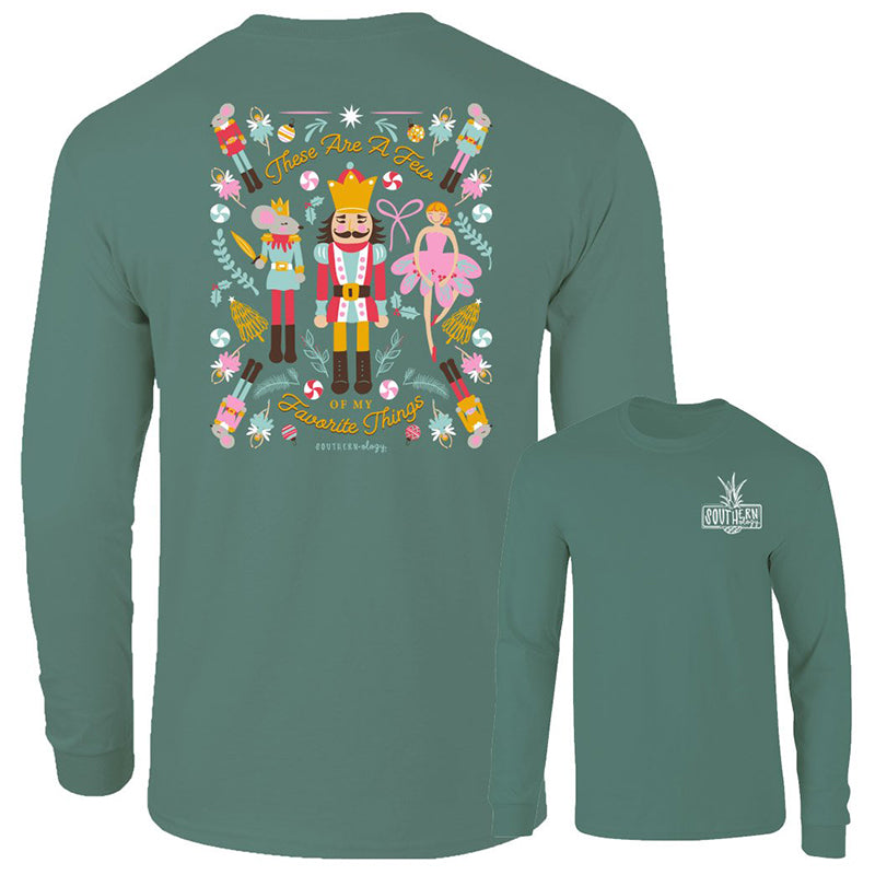 Southernology Vintage Favorite Things Holiday Comfort Colors Long Sleeve T-Shirt