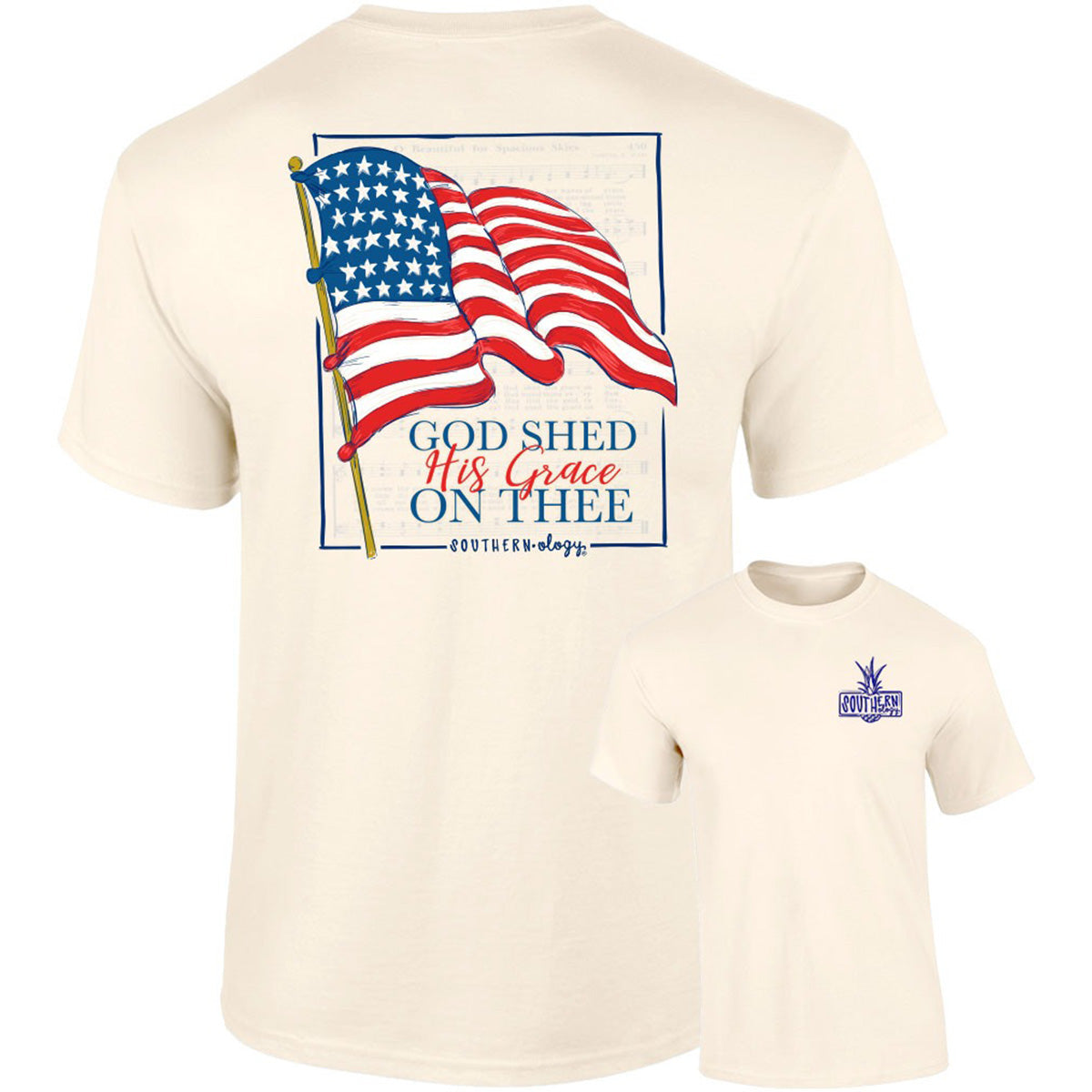 Southernology God Shed His Grace USA Comfort Colors T-Shirt