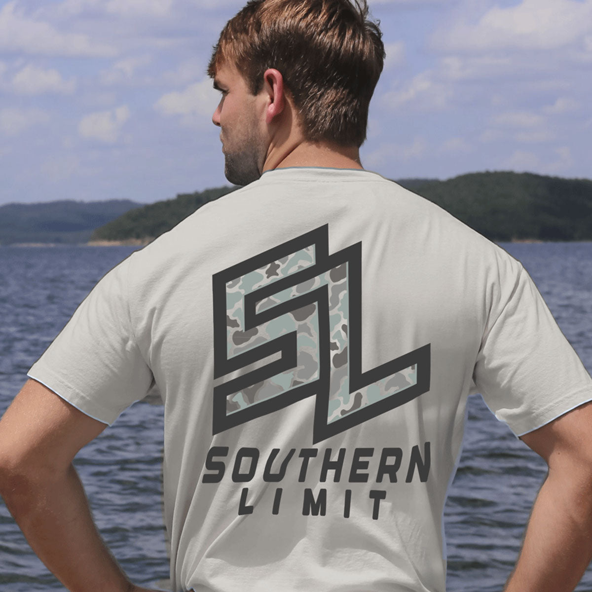 Southern Limit Grey Camo Logo Unisex T-Shirt