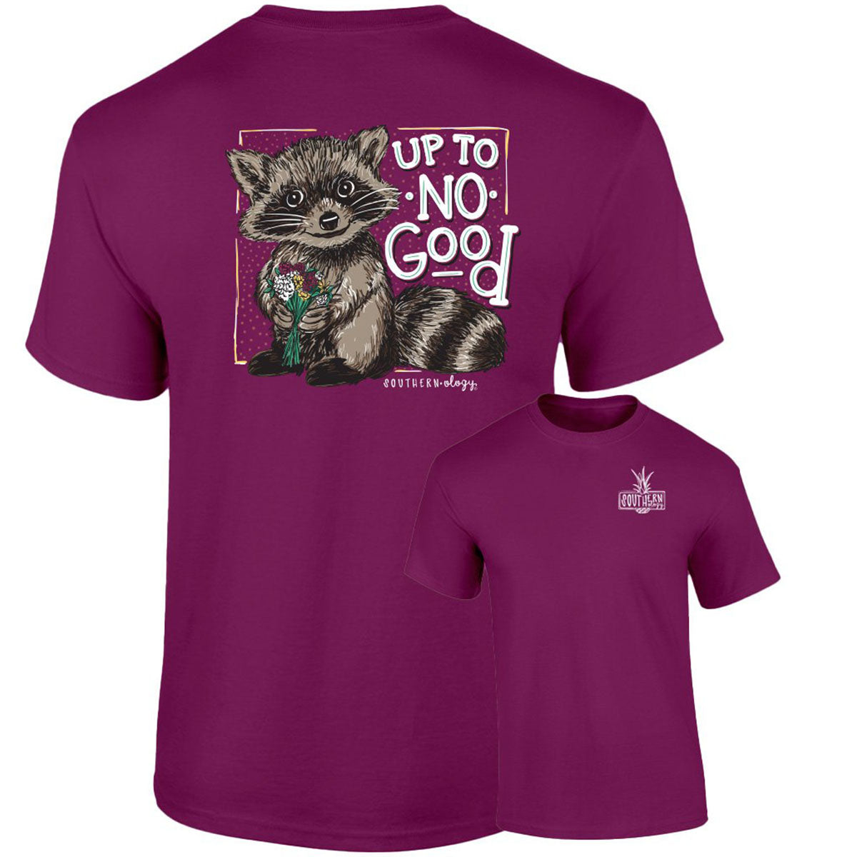Southernology Up to No Good Racoon Comfort Colors T-Shirt
