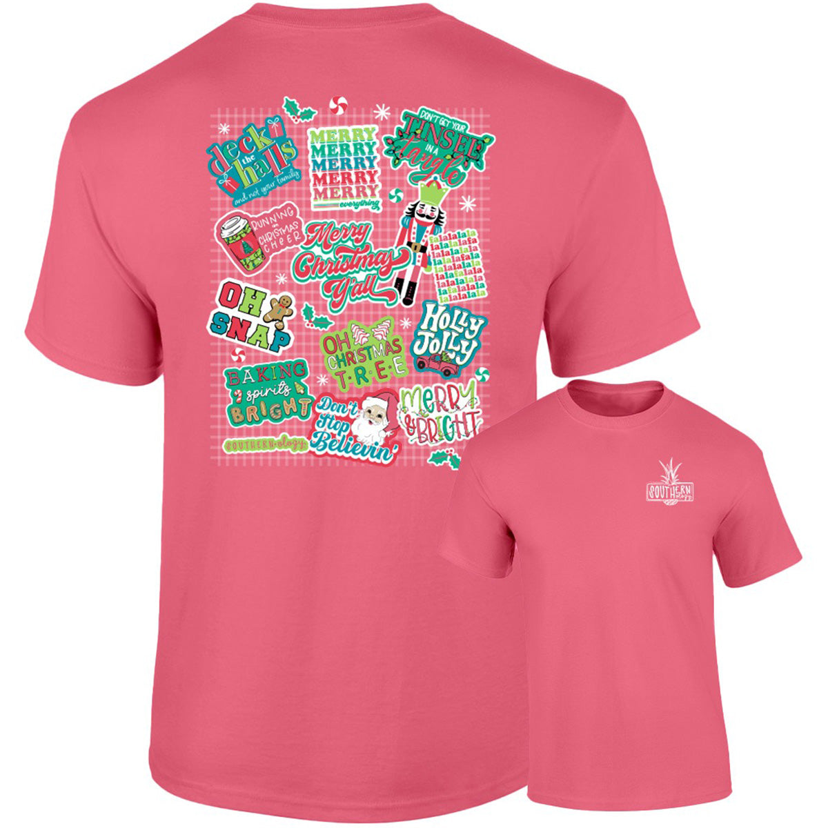 Southernology Merry Christmas Y'all Decals Comfort Colors T-Shirt