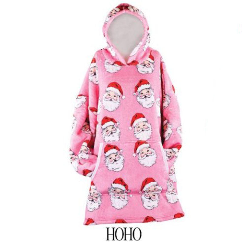 Simply Southern Holiday Ultra Soft Pullover Hoodie Poncho Wearable Blanket T-Shirt