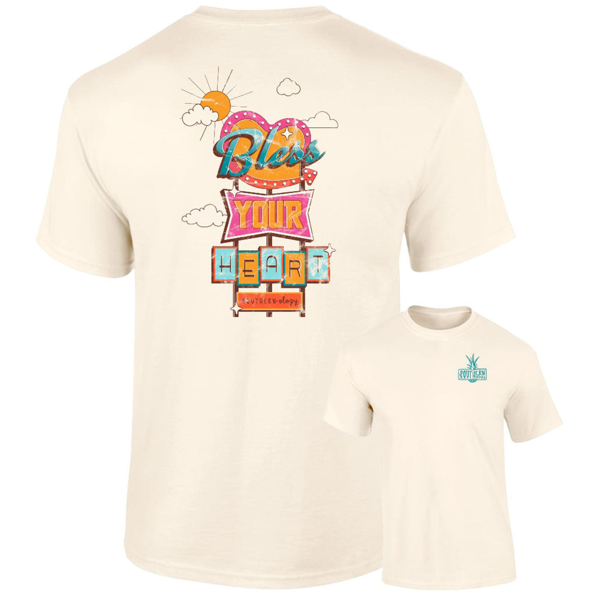 Southernology Vintage Sign Bless Your Heart Comfort Colors T-Shirt