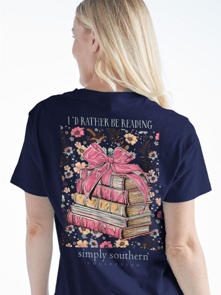 Simply Southern Reading Books Bow T-Shirt