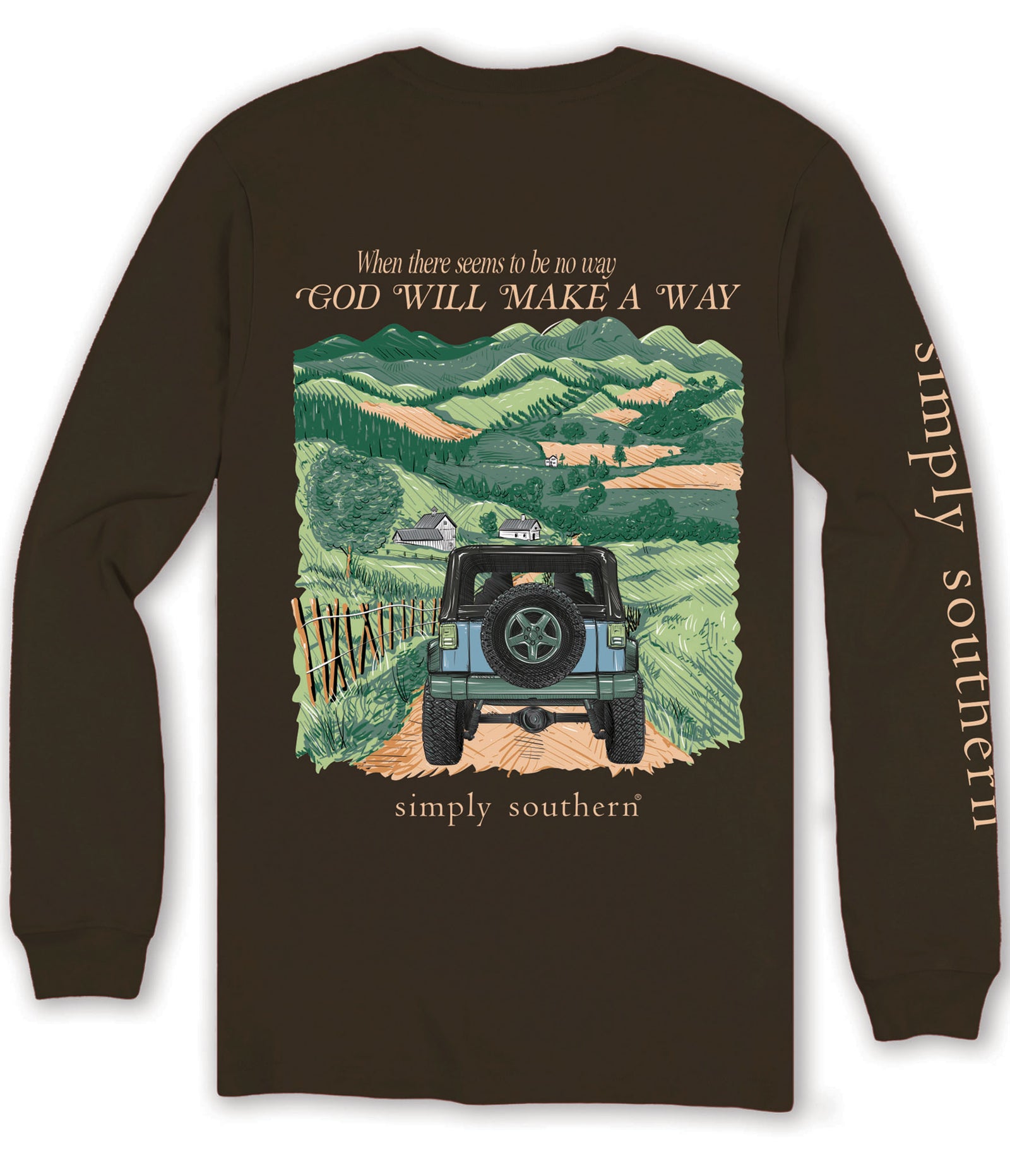 Simply Southern God Lead Long Sleeve T-Shirt