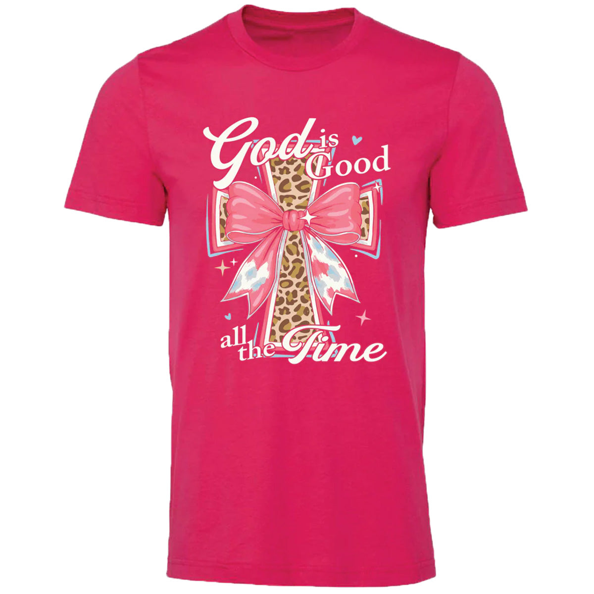 Girlie Girl Lulu Mac God Is Good Cross Canvas T-Shirt