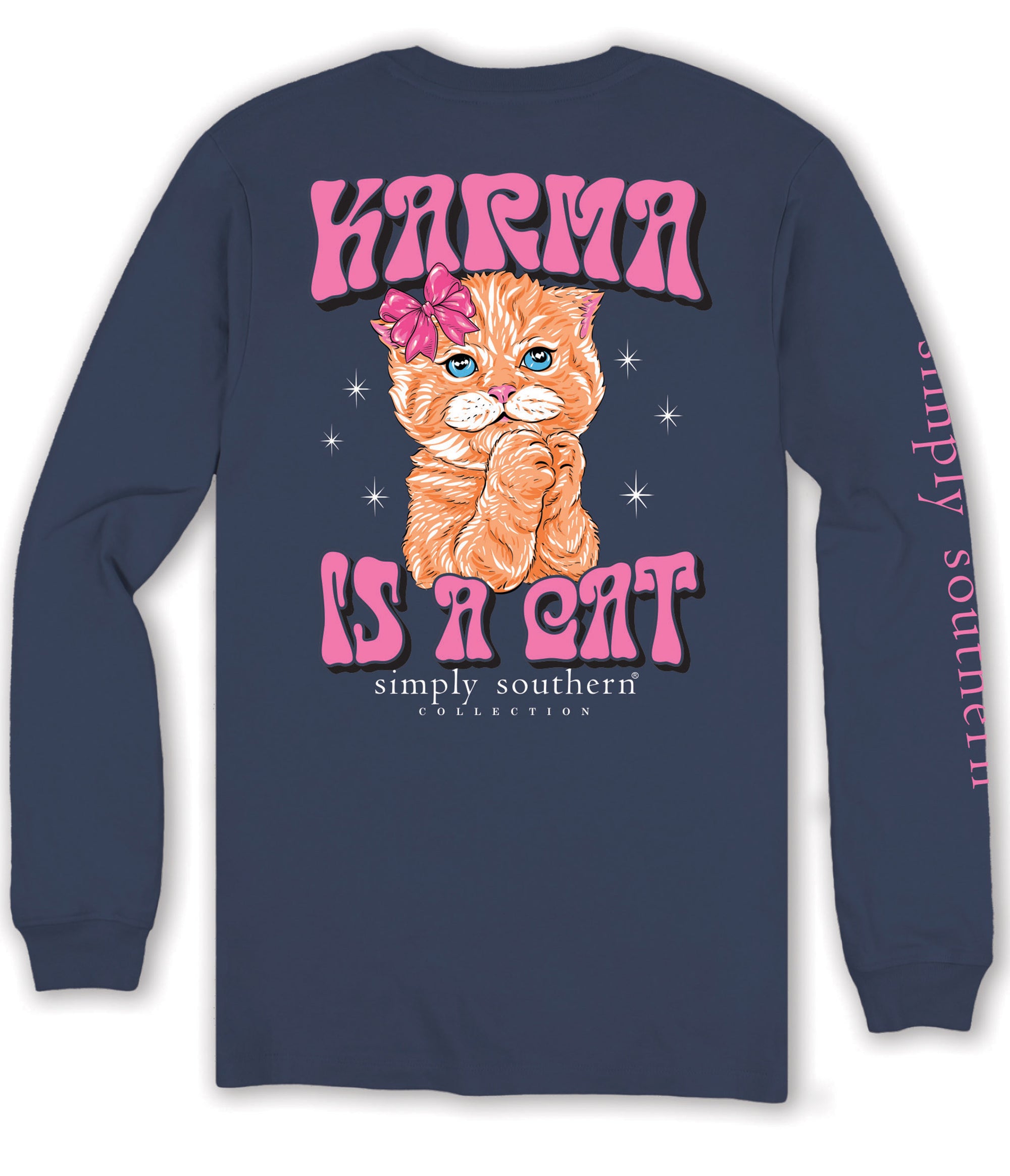 Simply Southern Karma Is A Cat Long Sleeve T-Shirt