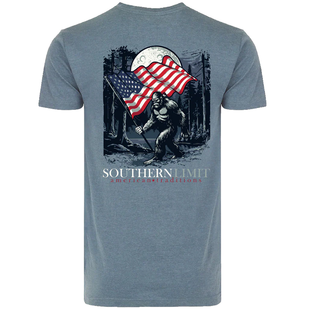 Southern Limit USA Flag Bigfoot Unisex T-Shirt