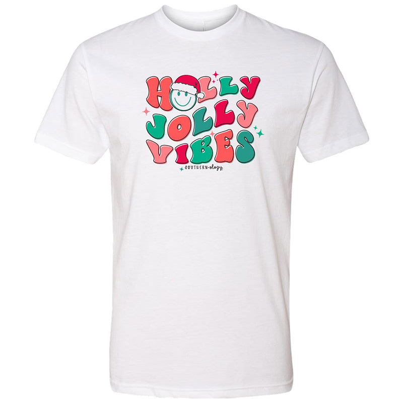 Southernology Statement Holly Jolly Vibes Holiday Canvas T-Shirt