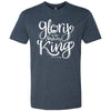 Southernology Statement Glory King Script Holiday Canvas T-Shirt