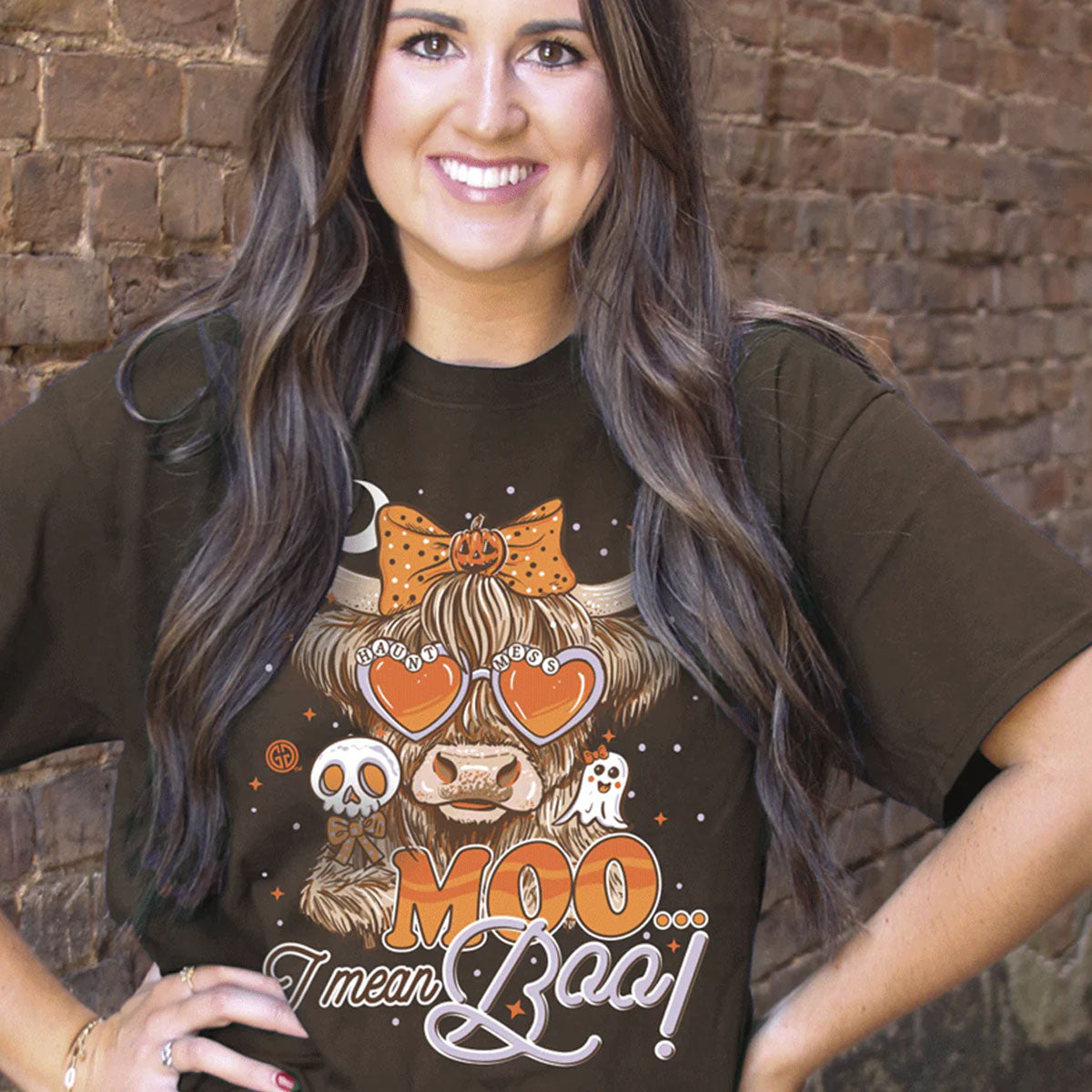 Girlie Girl Originals Moo Boo Highland Cow Fall T-Shirt