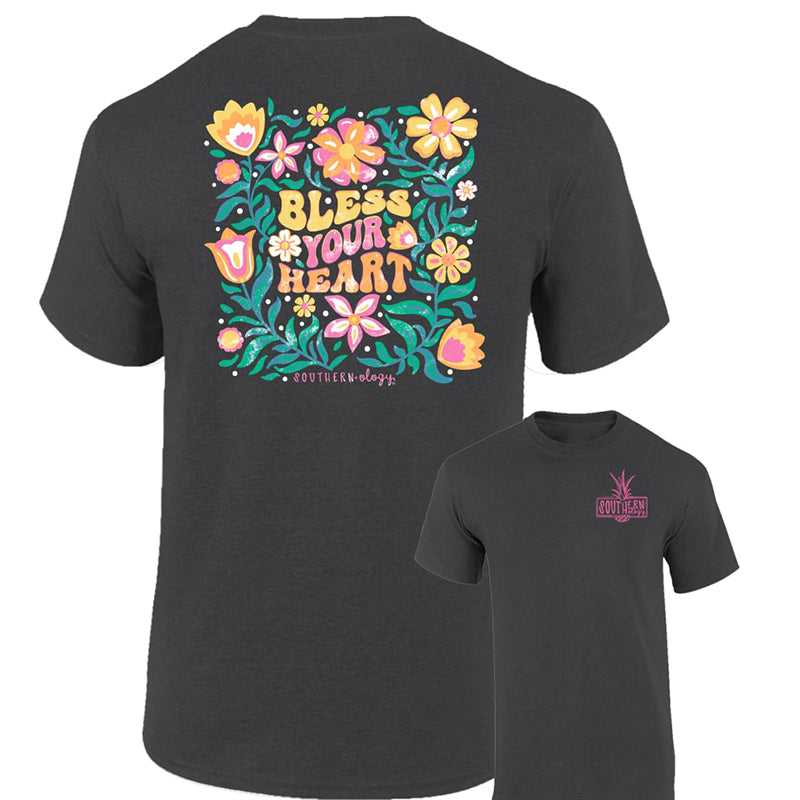 Southernology Flower Bless Your Heart Comfort Colors T-Shirt