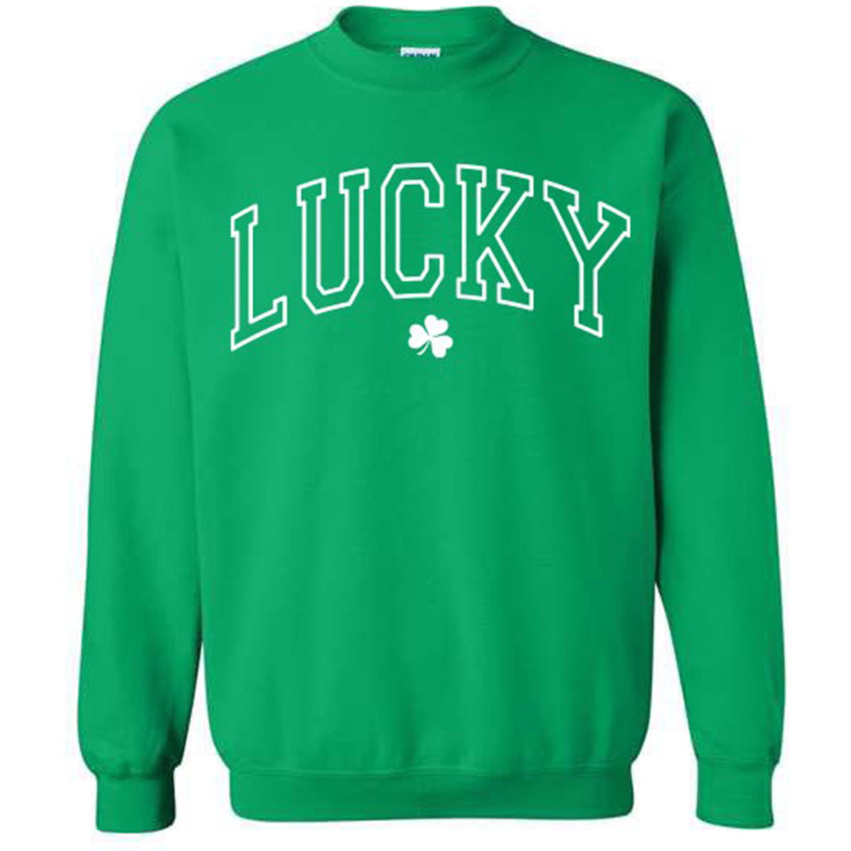 Southernology Lucky Irish Varsity Puff Crew Sweatshirt