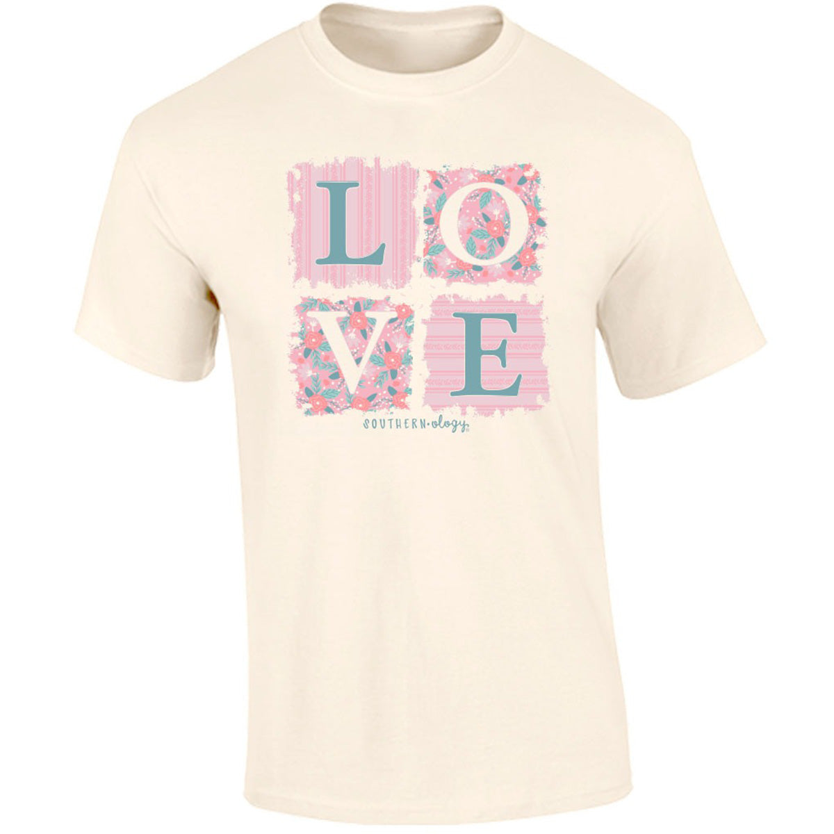 Southernology Love Patchwork Comfort Colors T-Shirt