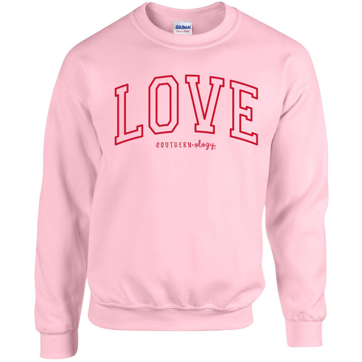 Southernology Love Varsity Block Crew Sweatshirt