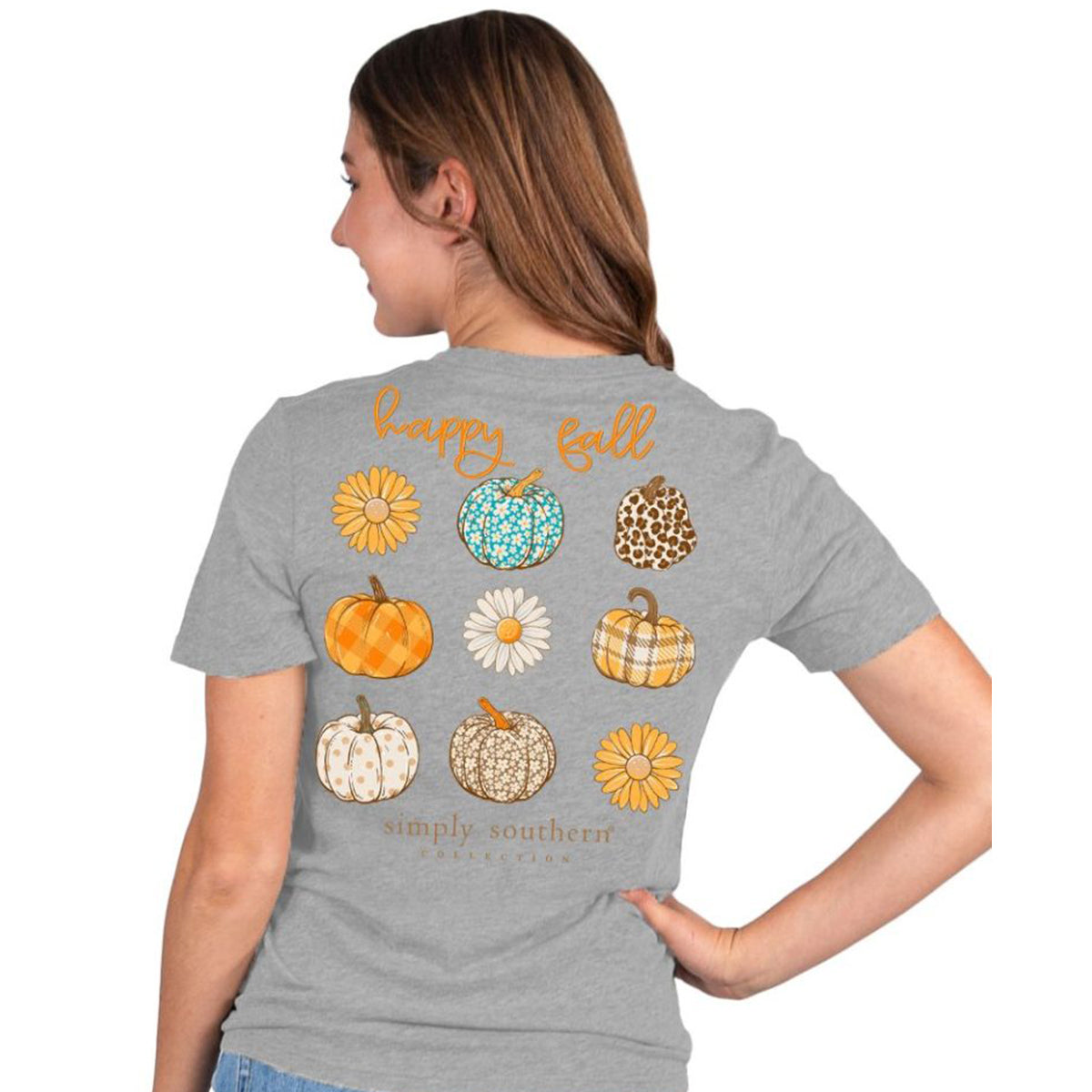 Simply Southern Happy Fall Pumpkins Patterns T-Shirt