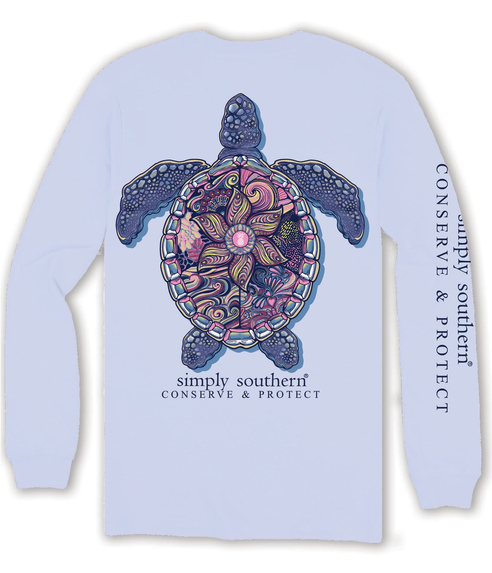 Simply Southern Turtle Tracker Mandala Long Sleeve T-Shirt