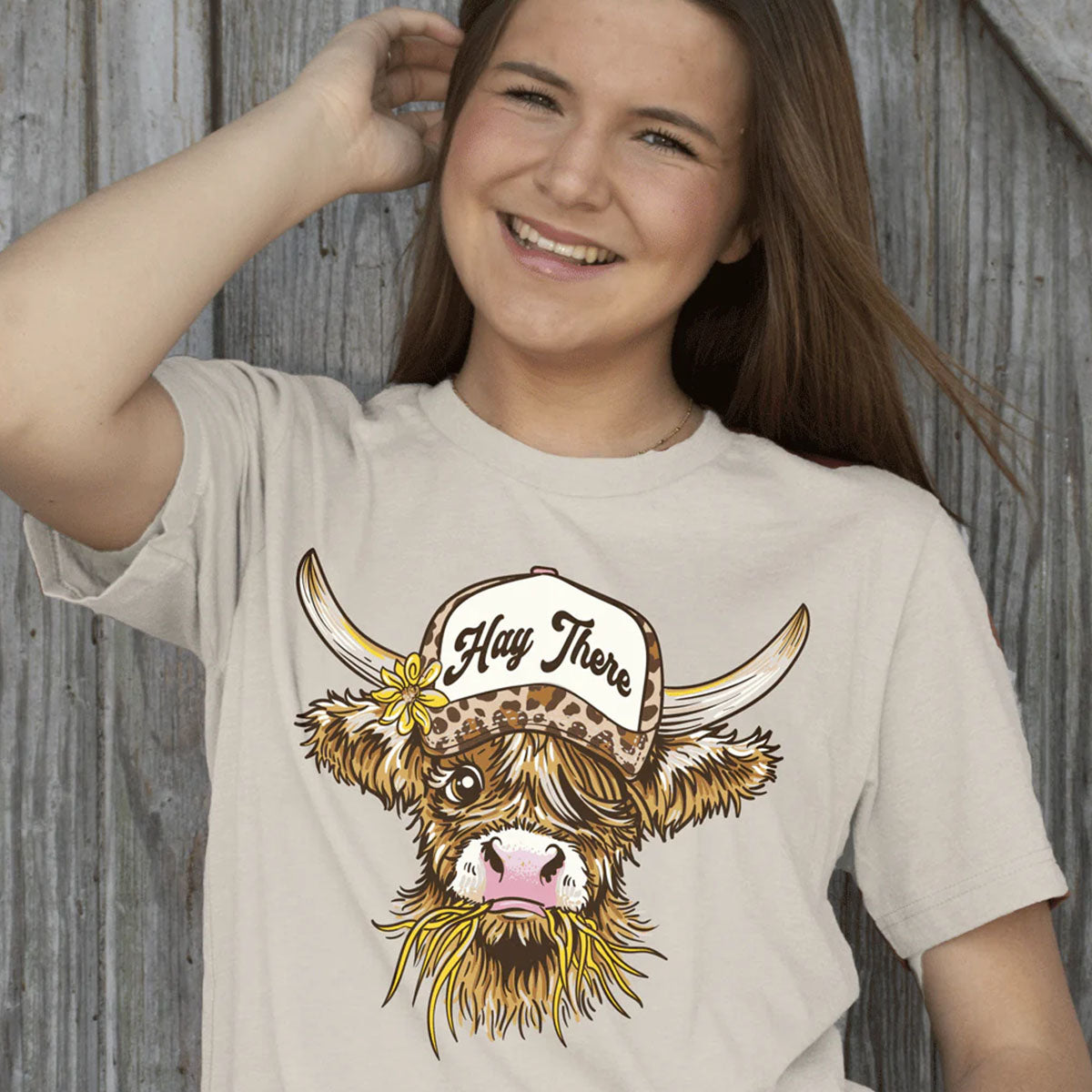 Girlie Girl Lulu Mac Trucker Hat Cow Canvas T-Shirt