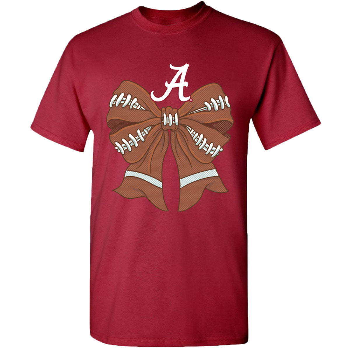 Alabama Roll Tide Football Bow T-Shirt
