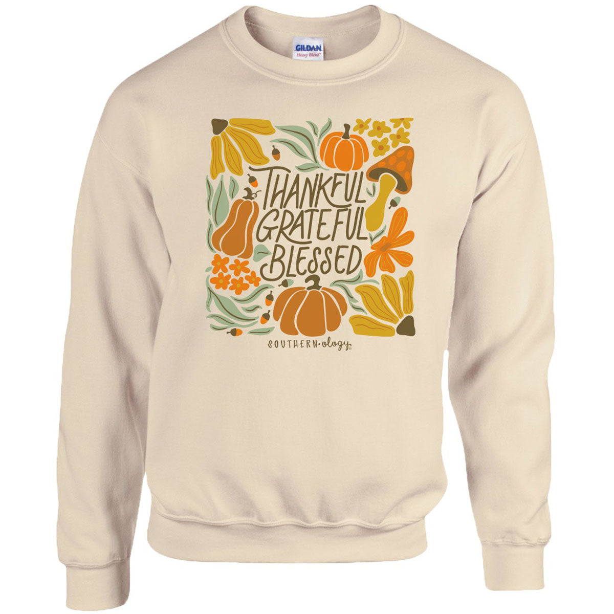 Southernology Grateful Pumpkins Fall Crewneck Sweatshirt