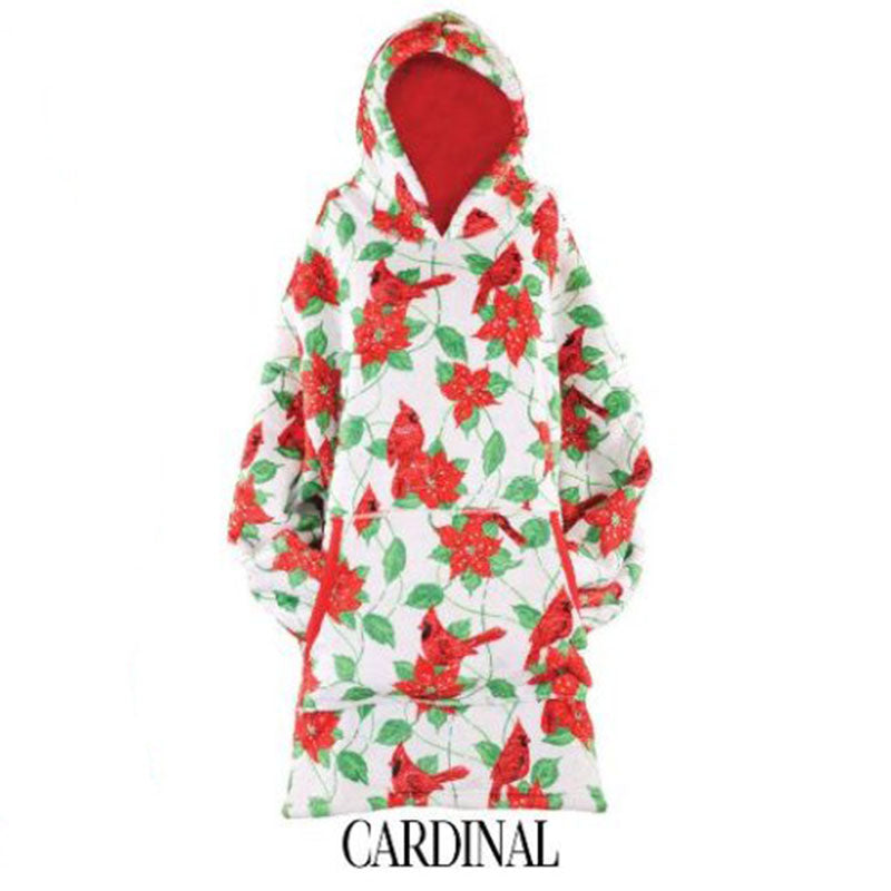 Simply Southern Holiday Ultra Soft Pullover Hoodie Poncho Wearable Blanket T-Shirt