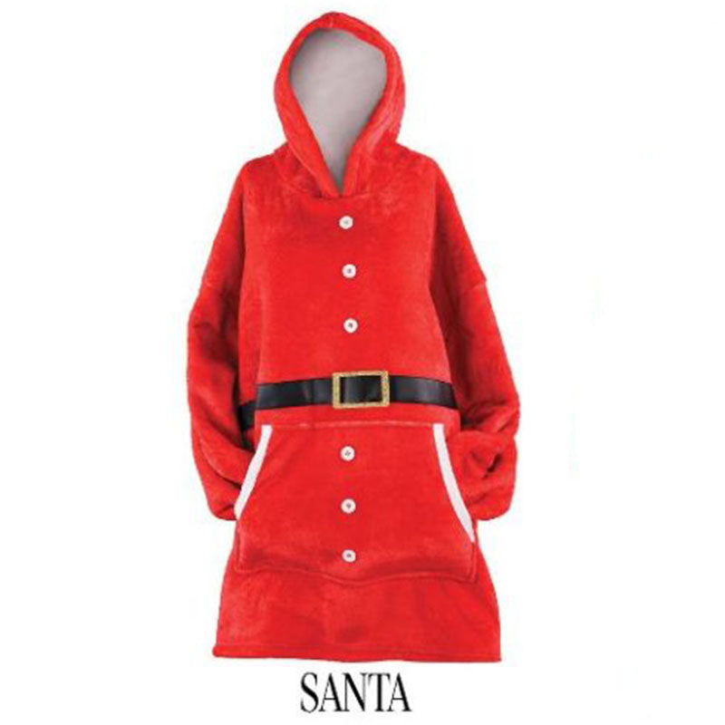 Simply Southern Holiday Ultra Soft Pullover Hoodie Poncho Wearable Blanket T-Shirt