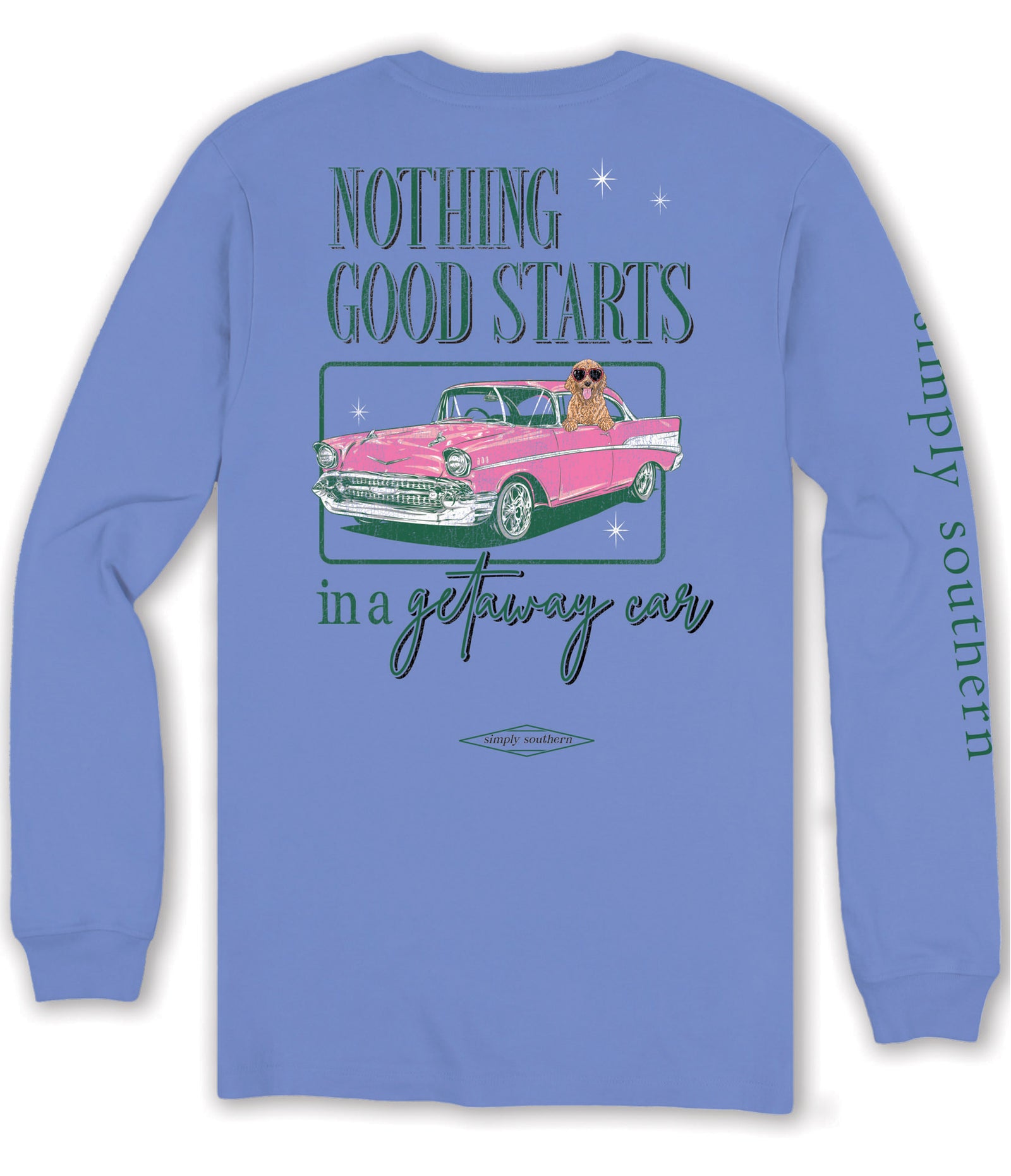 Simply Southern Nothing Good Doodle Car Long Sleeve T-Shirt