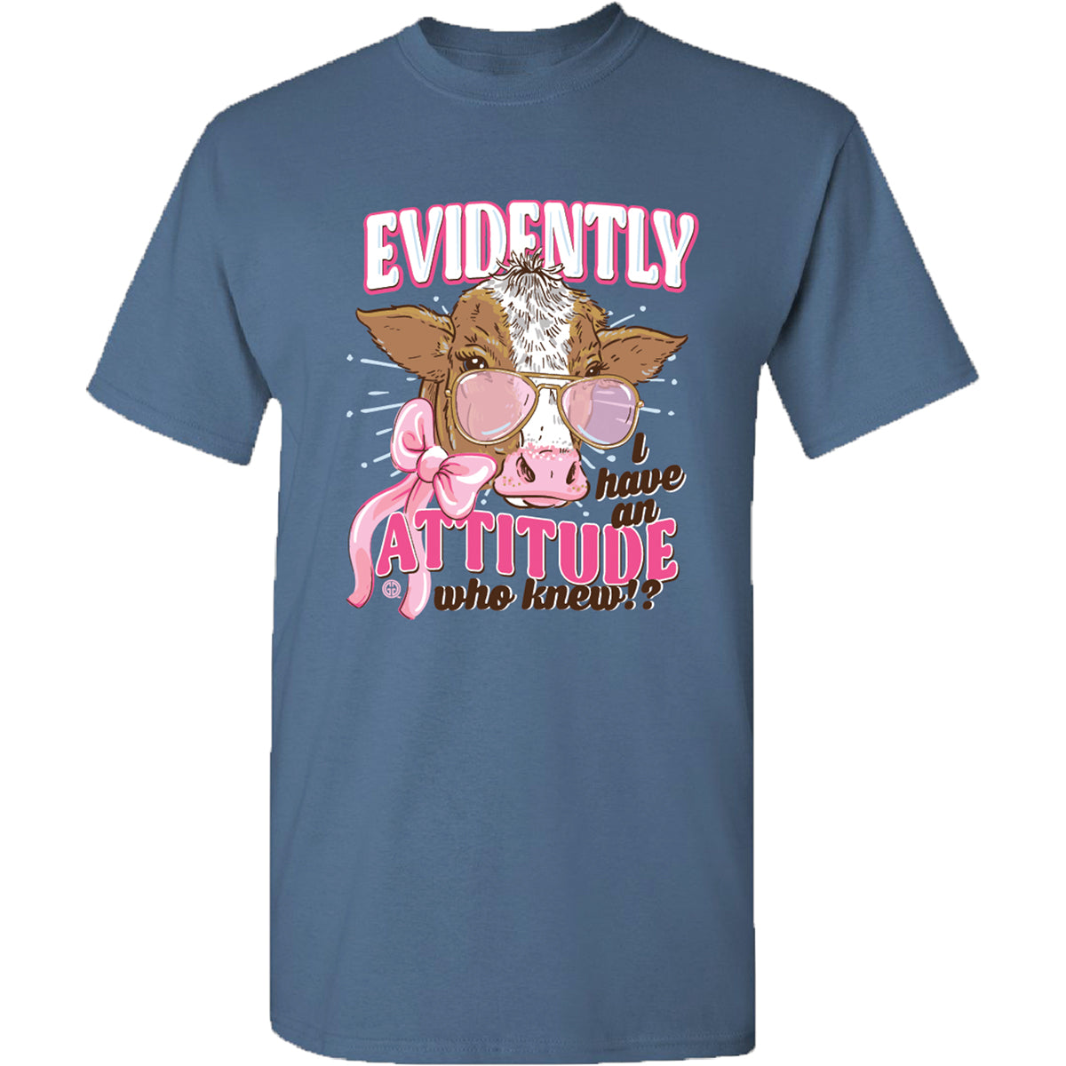 Girlie Girl Originals An Attitude Cow T-Shirt