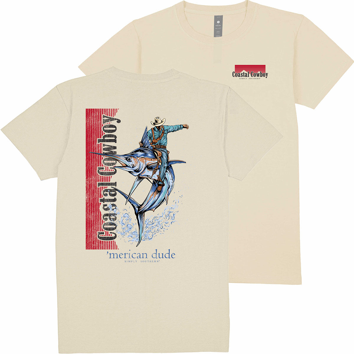 Simply Southern Merican Dude Coastal Cowboy Unisex T-Shirt