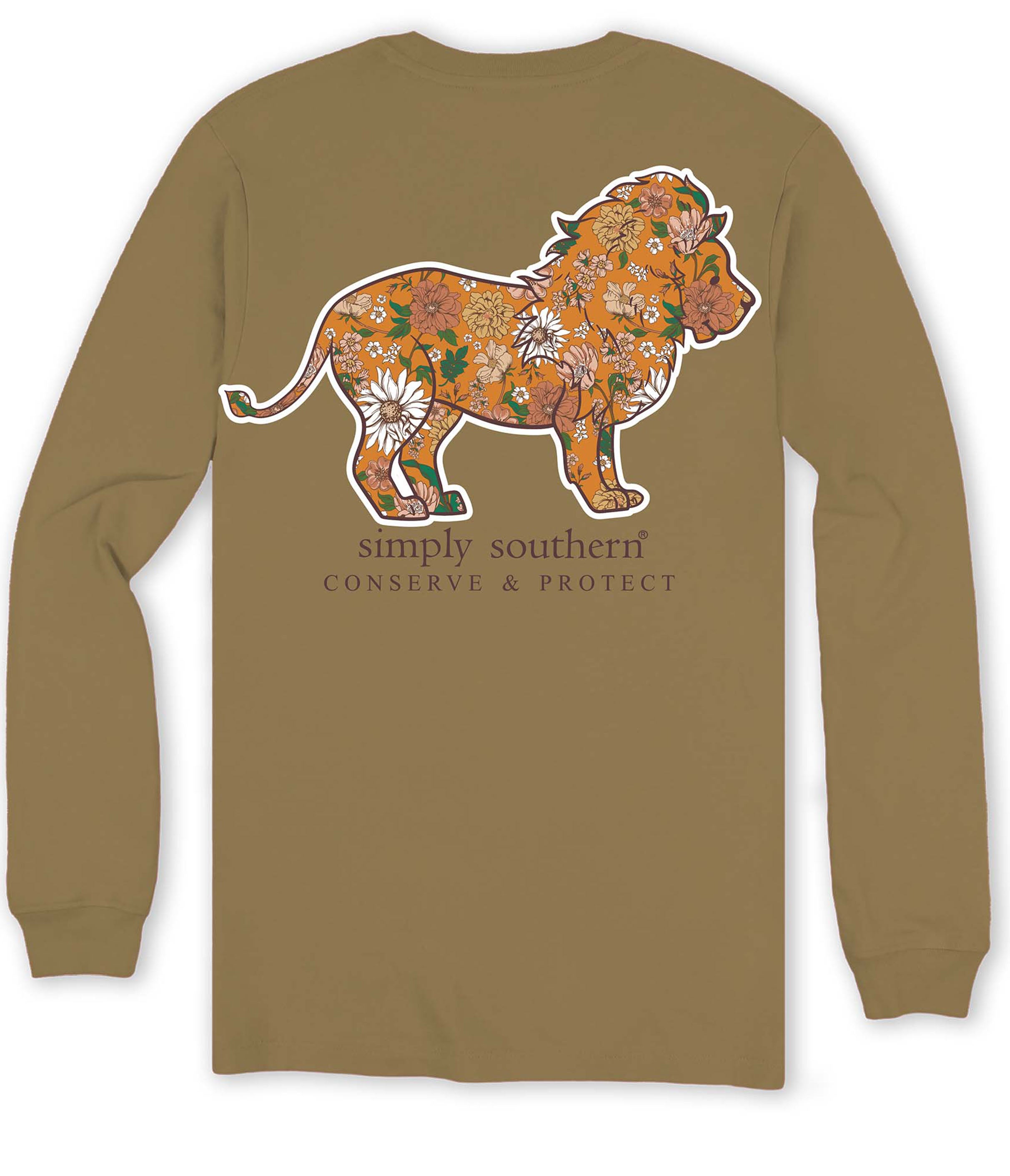 CHANEL トリミング カットソー ライオン Simply Southern Lion Tracker Wild Tulepo Long Sleeve T-Shirt