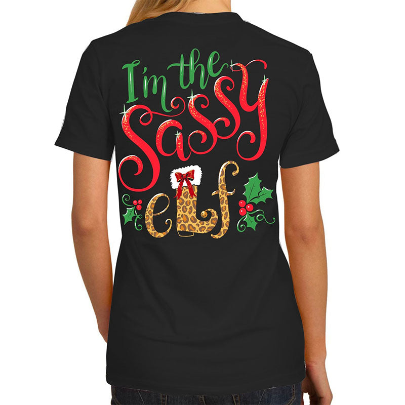 Southern Attitude Sassy Elf Holiday T-Shirt