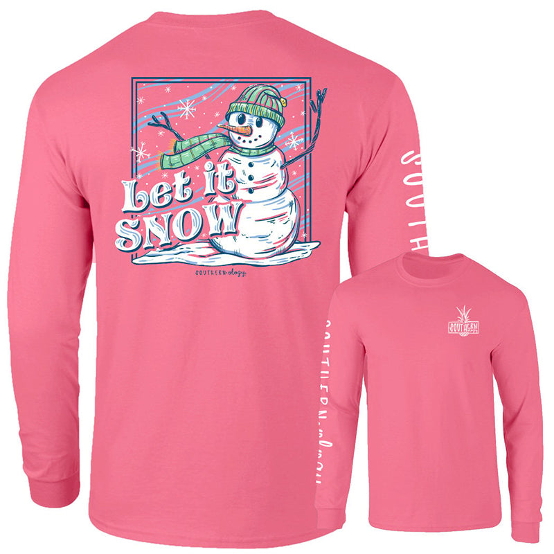Southernology Let it Snow Comfort Colors Long Sleeve T-Shirt
