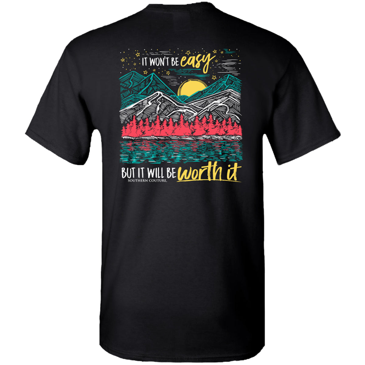 Southern Couture Classic It Won't Be Easy Mountains T-Shirt