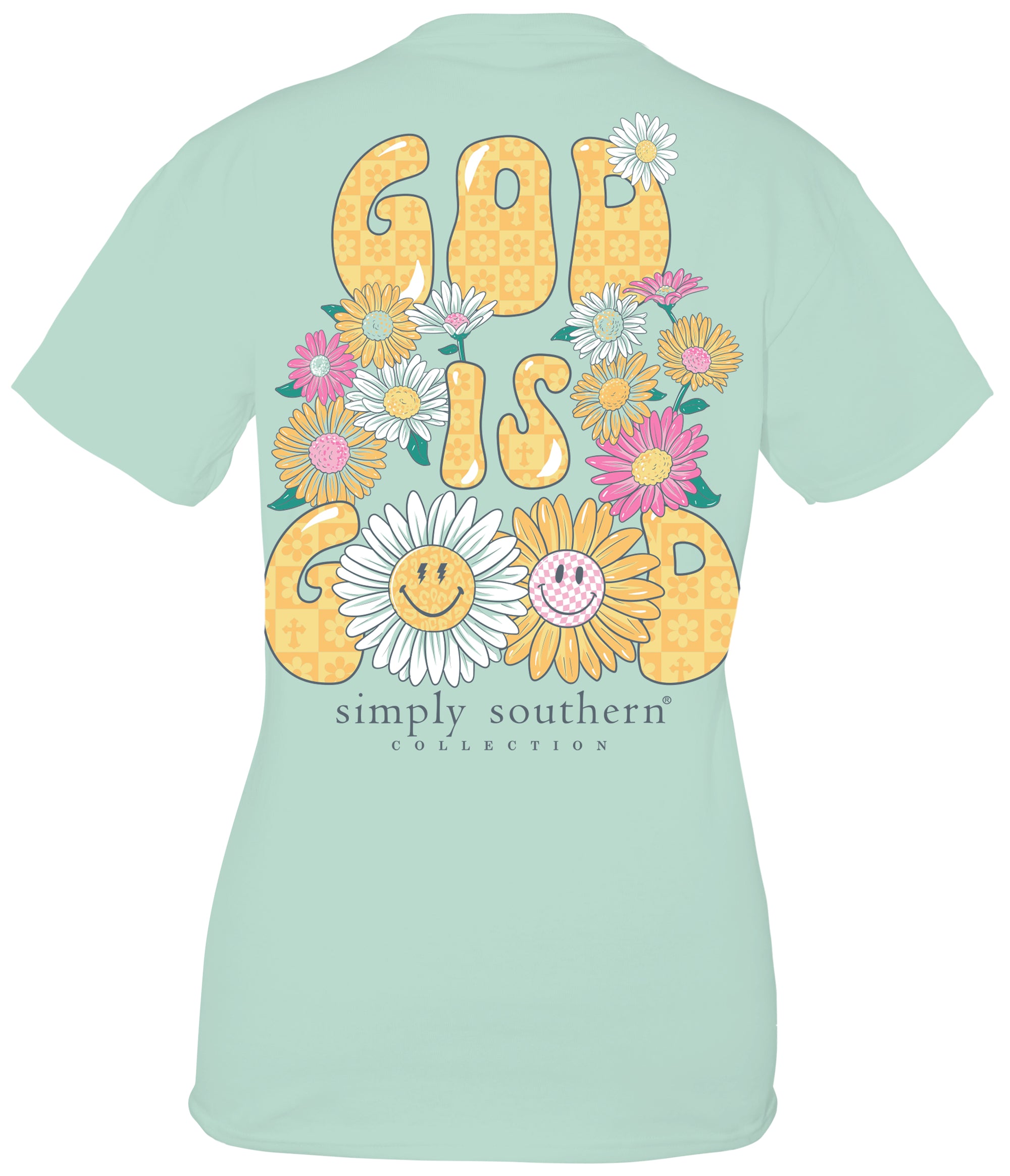 Simply Southern God Is Good Flowers T-Shirt