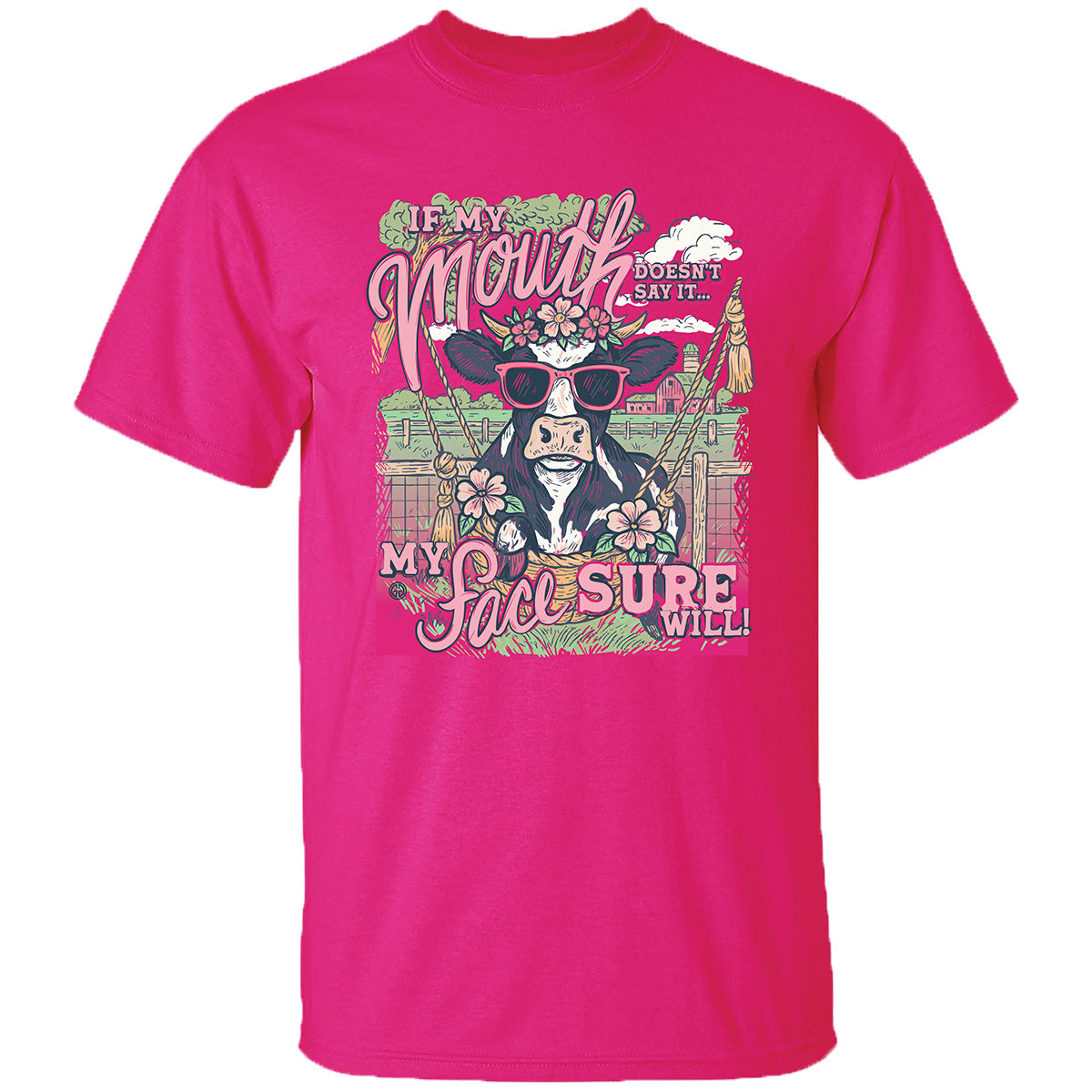 Girlie Girl Originals Cow Face T-Shirt