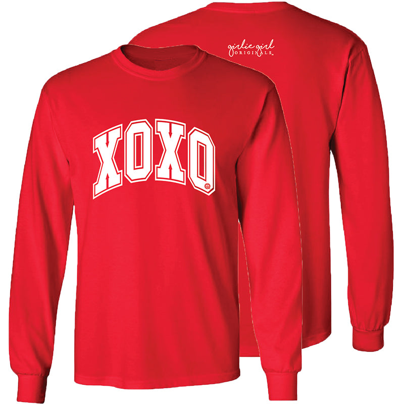 Girlie Girl Originals XOXO Red Long Sleeve T-Shirt