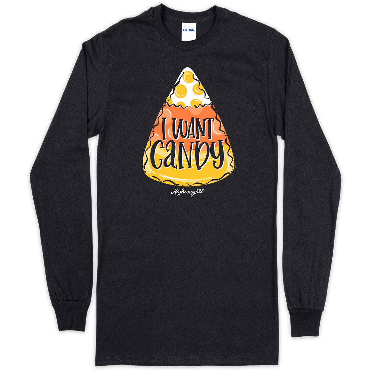 SALE Southern Couture HW 828 Candy Halloween Bella Canvas Long Sleeve T-Shirt