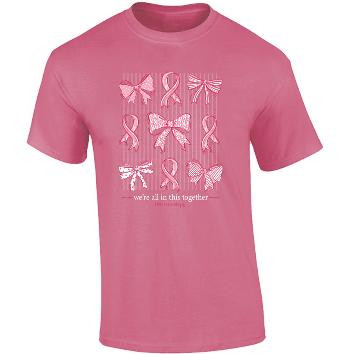 Southernology Cancer Ribbons and Bows Comfort Colors T-Shirt
