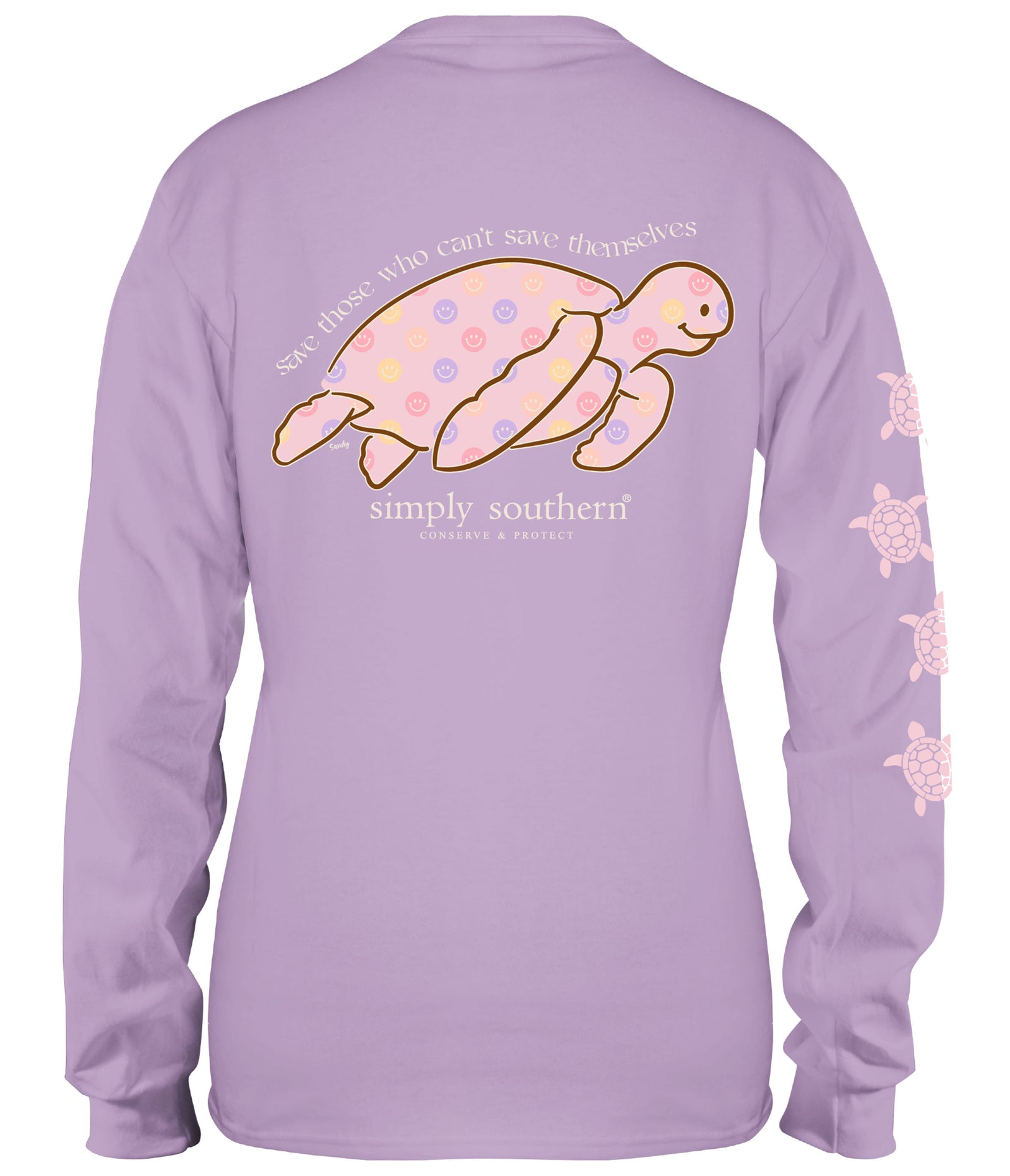 Simply Southern Turtle Tracker Happy Long Sleeve T-Shirt
